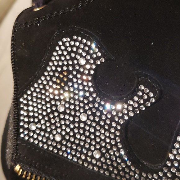 Beverly Feldman NEW Designer Sneakers High-Top Rhinestones Black Suede Women's - Picture 12 of 16